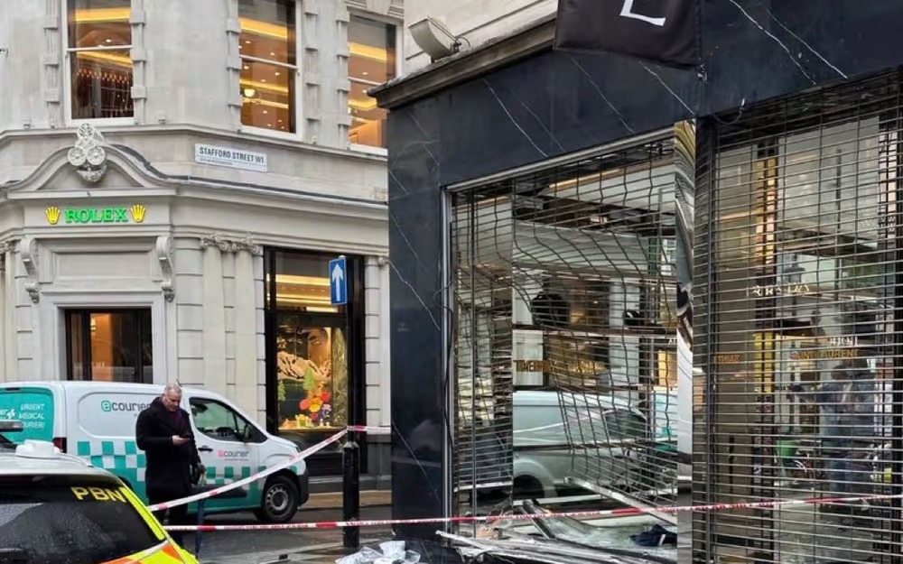 Two Islington men charged over £30,000 handbag ram raid at Yves Saint Laurent on Bond Street