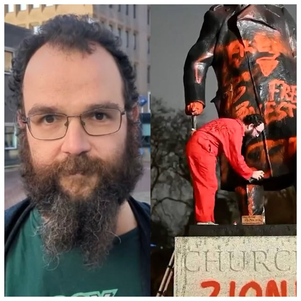 Dutch Activist In Custody After Churchill Statue Spray-Painted With ‘Globalise the Intifada’ at 4am